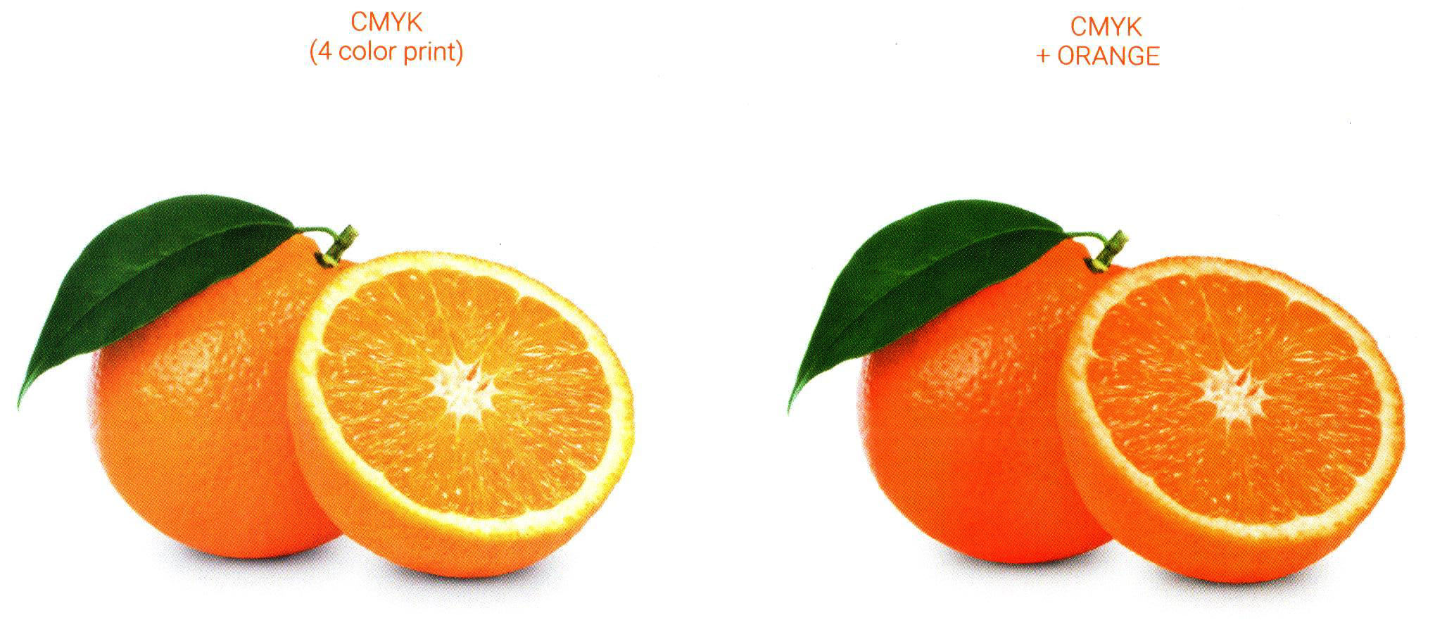 example of printing with cmjn and orange